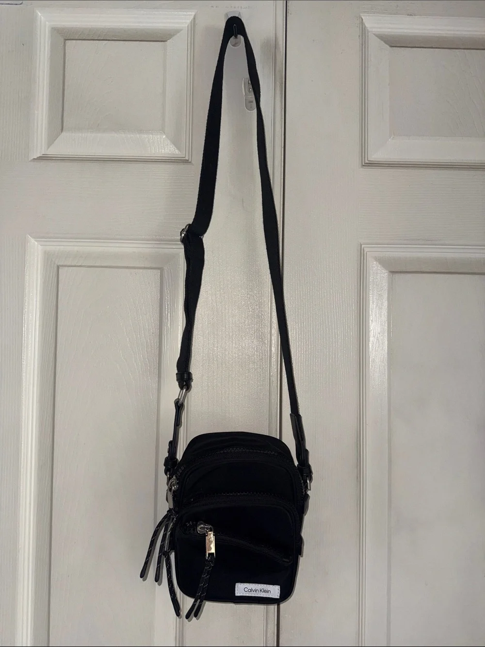 Calvin Klein Evie Black Nylon Crossbody Bag - Picture 2 of 9